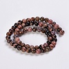 Natural Rhodonite Beads Strands G-K254-04-6mm-2