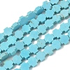 Geark Cross Natural Magnesite Beads Strands G-N0131-04D-2