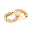 Left and Right Brass Micro Pave Cubic Zirconia Hoop Earrings EJEW-F273-08G-2