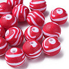 Opaque Striped Acrylic Beads MACR-S373-27B-03-7