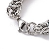 201 Stainless Steel Rope Chain Bracelets BJEW-R313-08C-P-3