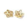 Flower Brass Bead Caps KK-F892-34G-14-1