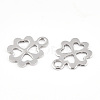 Tarnish Resistant 201 Stainless Steel Flower Charms STAS-R064-29-2