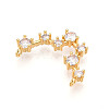 Brass Micro Pave Cubic Zirconia Pendants KK-N261-120H-G-2