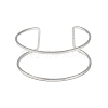 Non-Tarnish 304 Stainless Steel Hollow Open Cuff Bangles for Women BJEW-S155-04P-2