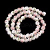 Floral Printed Porcelain Beads PORC-L004-6mm-M-4