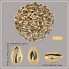 100Pcs Electroplated Natural Cowrie Shell Beads BSHE-LT0001-05A-2
