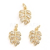 Brass Micro Pave Cubic Zirconia Pendants ZIRC-E164-20G-2