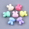 Opaque Solid Color Bunny Acrylic Beads MACR-T030-14-1