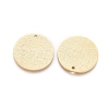 Ion Plating(IP) 304 Stainless Steel Textured Pendants STAS-I098-01-20mm-G-2