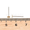 304 Stainless Steel Stud Earring Settings with Flat Round Brass Head STAS-R073-01-4