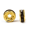 Brass Rhinestone Spacer Beads RB-A014-Z6mm-12G-4