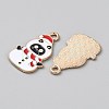 Christmas Cat Theme Alloy Enamel Pendants ENAM-CJC0013-16B-2
