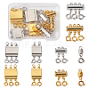 10Pcs 10 Styles Alloy Magnetic Clasps Slide Lock Clasps with Spring Ring Clasps FIND-TA0002-03-13