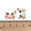 UV Plating Alloy with Mixed Color Glass Rhinestone Pendants FIND-M018-32G-3