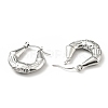 304 Stainless Steel Twist Teardrop with Cross Hoop Earrings for Women EJEW-G293-09P-2