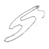 Rack Plating Brass Oval Link Chain Necklaces for Women NJEW-K382-16B-P-1