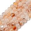 Natural Red Dendritic Agate Beads Strands G-A232-A02-02-2