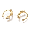 Brass Cuff Earrings X-ZIRC-Z015-03G-2