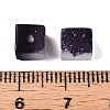 Frosted Glass Beads with Golden Glitter Powder DGLA-NH001-6mm-01B-3