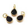 Brass Micro Pave Cubic Zirconia Pendants ZIRC-D120-01G-M-2