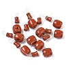 Gourd 3-Hole Natural Red Jasper Guru Beads G-F223-05-12mm-1