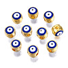 Alloy Enamel Beads ENAM-S117-01B-G-1