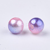 Rainbow ABS Plastic Imitation Pearl Beads OACR-Q174-8mm-13-2