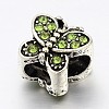 Large Hole Butterfly Alloy Rhinestone Beads MPDL-L011-M-2