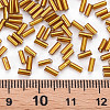 Plated Glass Bugle Beads SEED-S046-01A-41-4