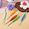 5Pcs 5 Colors Iron Crochet Hooks TOOL-TADJ0001-02-4