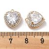 Brass Micro Pave Clear Cubic Zirconia Pendants KK-M102-26G-3