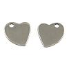 Tarnish Resistant 304 Stainless Steel Heart Stamping Blank Tag Charms STAS-S028-01-1