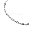 Non-Tarnish 304 Stainless Steel Textured Dapped Chain Necklace NJEW-D045-02P-2