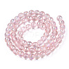 Electroplate Transparent Glass Beads Strands GLAA-T032-T6mm-AB10-3