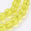 Spray Painted Crackle Glass Beads Strands CCG-Q001-6mm-04-3