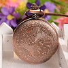 Openable Flat Round with Horse Design Alloy Glass Pendant Pocket Watch WACH-L024-01-2
