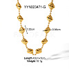 316L Surgical Stainless Steel Seashell Heart Link Chain Necklaces for Elegant European Style BF6500-4-1