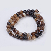 Natural Striped Agate/Banded Agate Beads Strands G-G581-8mm-11-2