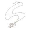 304 Stainless Steel Empty Macrame Pouch Star Moon Pendant Cable Chain Necklace Making NJEW-JN05281-02-5