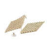 Brass Micro Pave Cubic Zirconia Stud Earrings EJEW-B046-14G-2