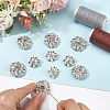 16Pcs 2 Styles Brass Rhinestone Shank Buttons FIND-AR0006-56-3