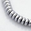 Electroplate Non-magnetic Synthetic Hematite Rondelle Beads Strands G-J216B-08-1