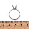 304 Stainless Steel Cuff Ring Components STAS-D372-01P-07-3