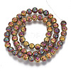 Electroplated Natural Lava Rock Beads Strands G-S352-30B-07-2