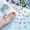 60Pcs 10 Styles Tibetan Style Zinc Alloy Pendants FIND-DR0002-27-3