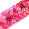 Natural Banded Agate/Striped Agate Beads Strands G-S359-374B-2