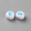Craft Style White Mixed Color Acrylic Symbol Beads MACR-Q241-A002-2