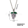 Delicate Grape Brass Rhinestones Pendant Necklace with Cable Chain for Women Girl LS-PO3545-1