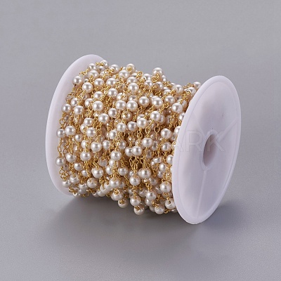 Handmade Acrylic Imitaion Pearl Beaded Chains CHC-K007-H01-1